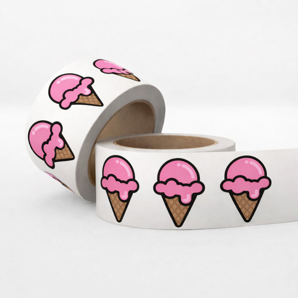 Die Cut Paper Label Rolls (Custom Shape)